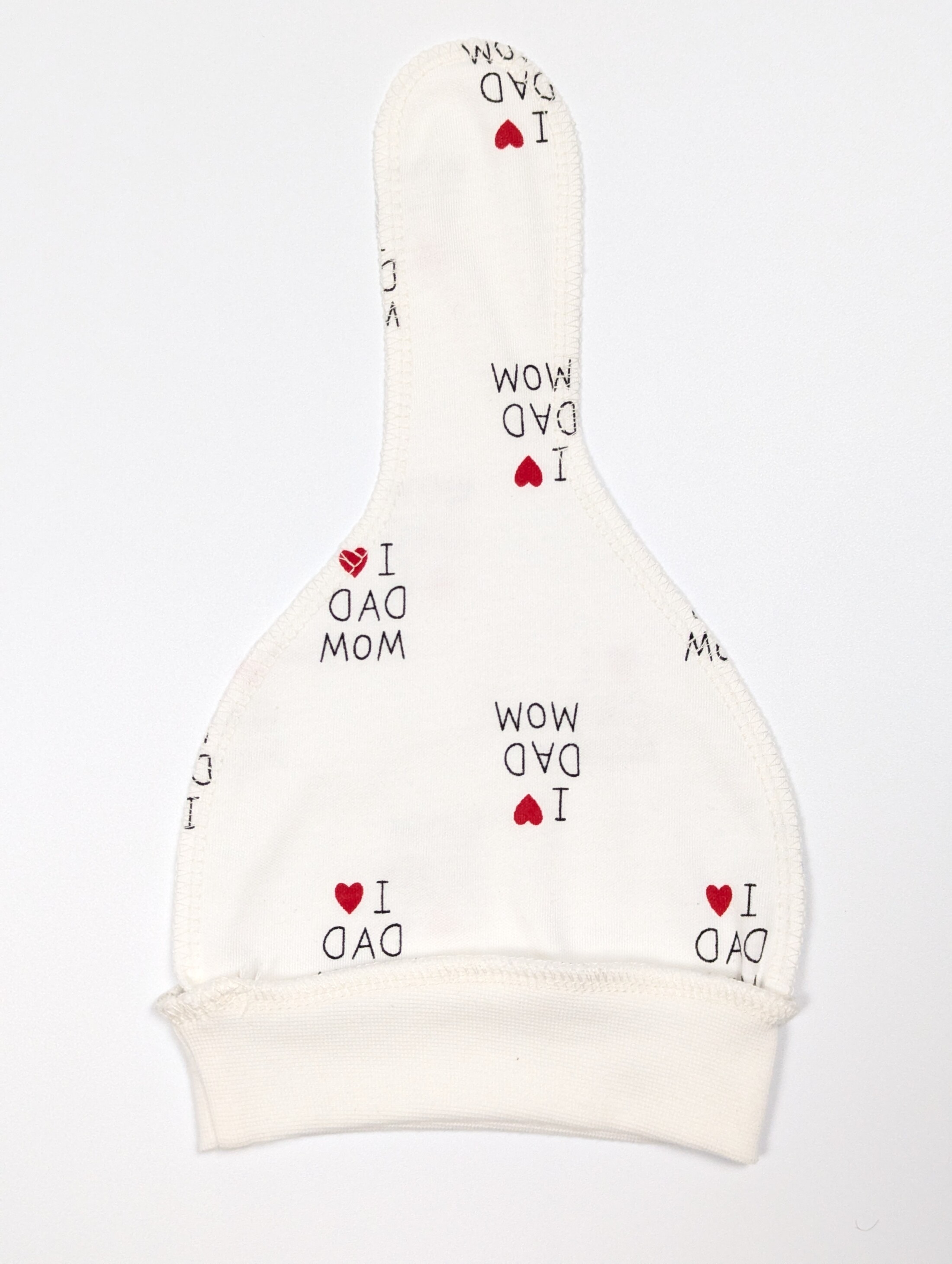 Комплект дитячого одягу з Люблю тата маму з 4 предметів, інтерлок - шапка