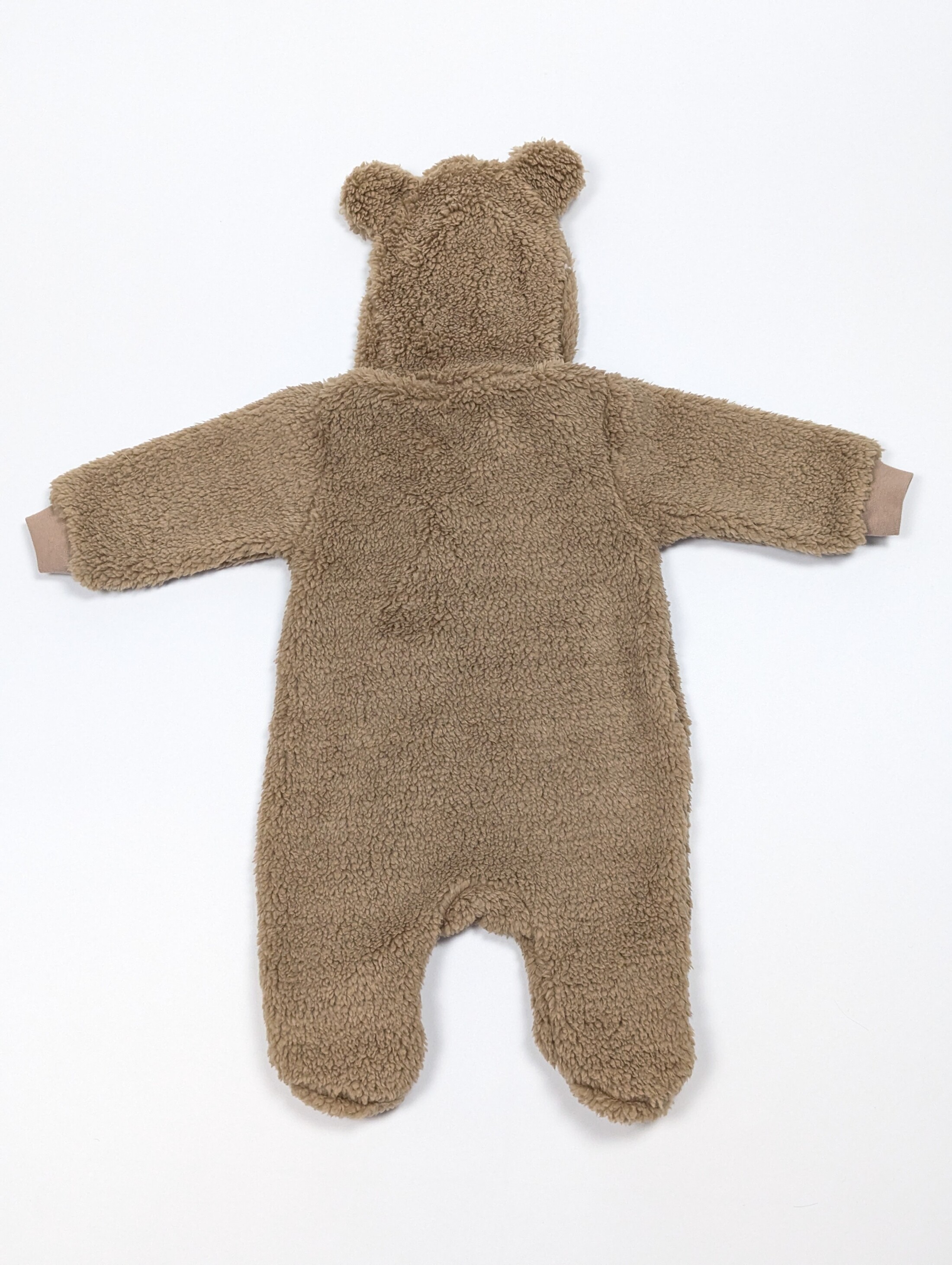 Комбінезон коричневий з вушками, махра ззаду