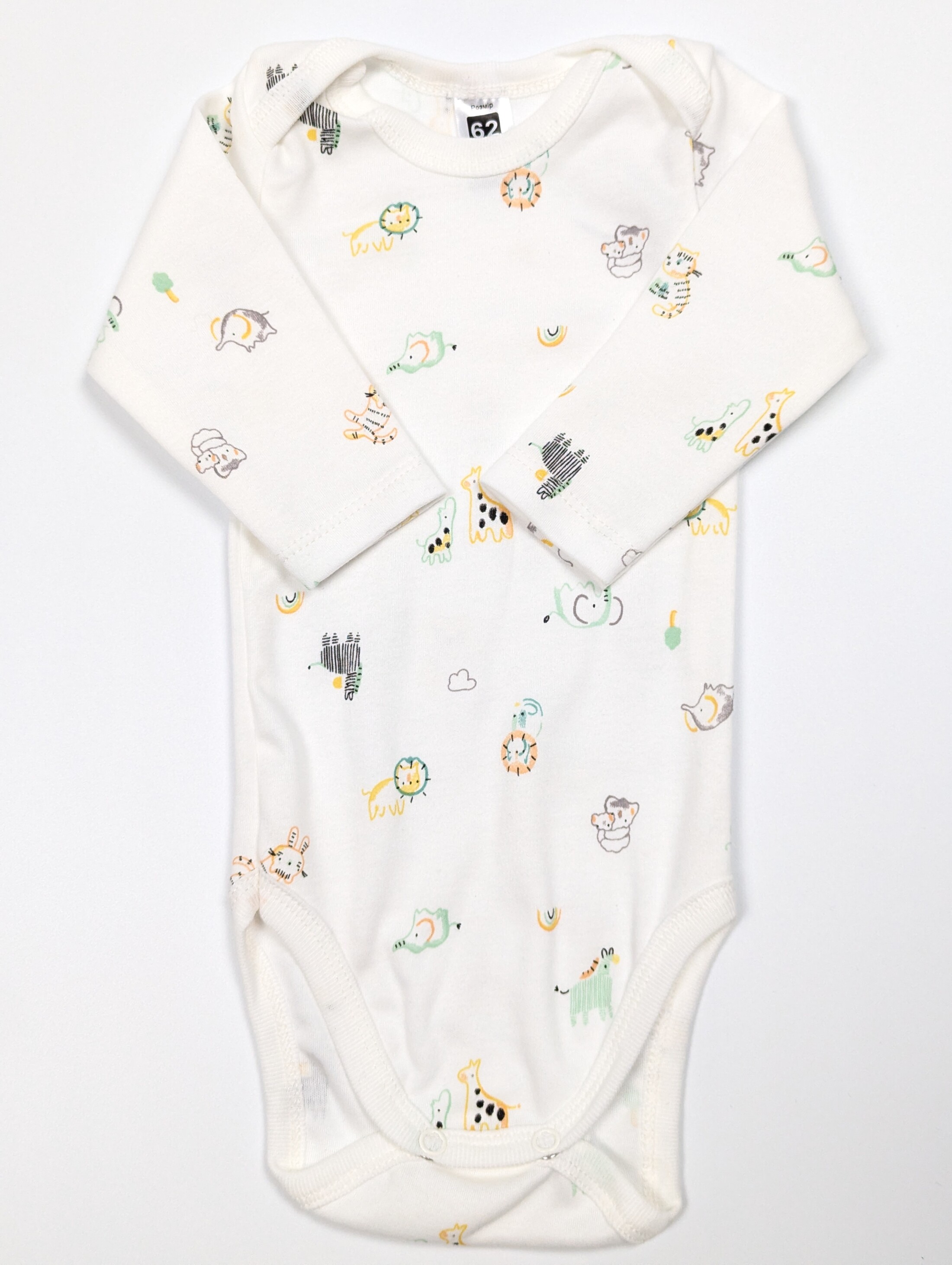Боді з комплекту малюнками тваринок: боді довгий рукав + штанці, інтерлок