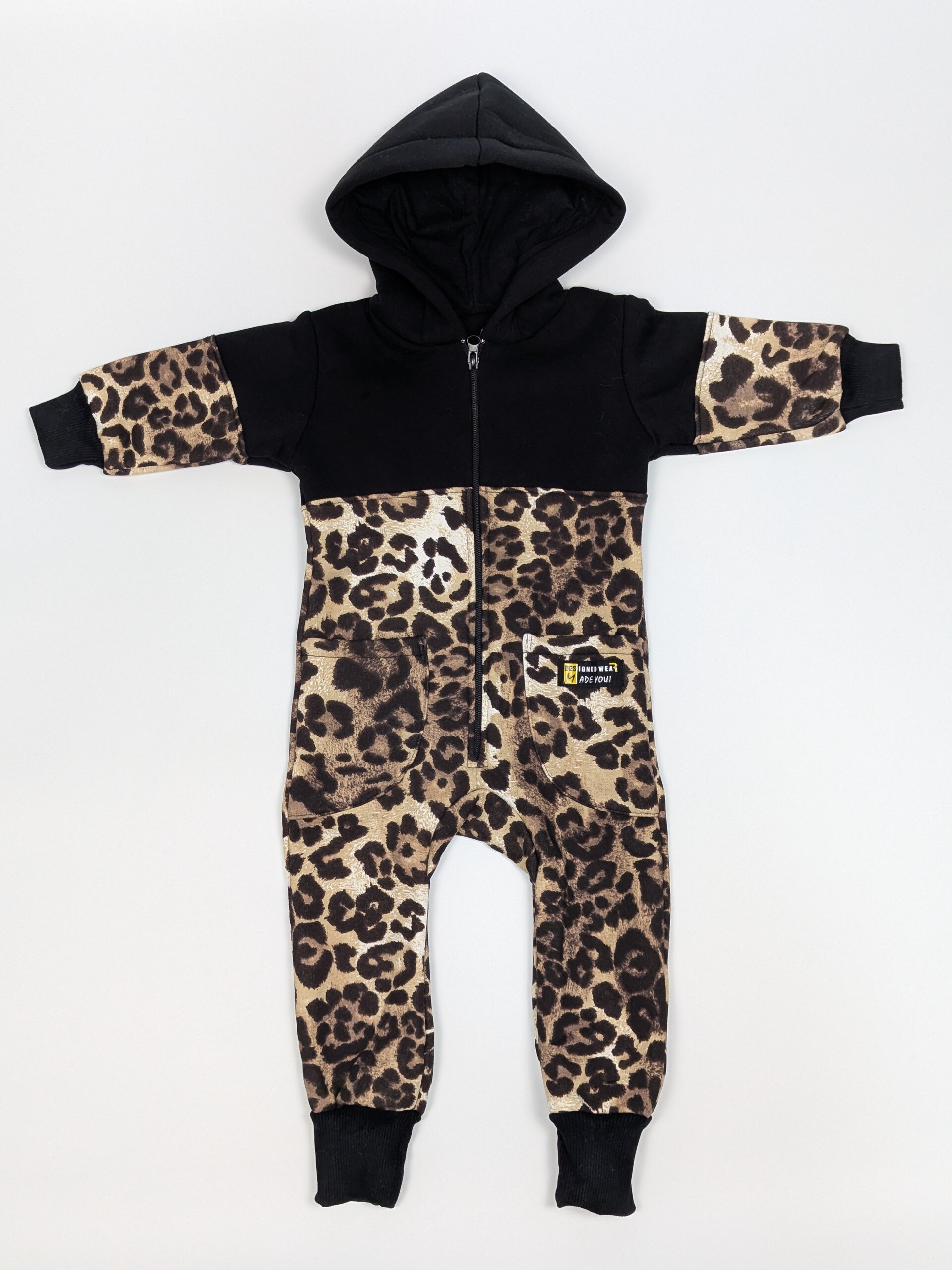 Ромпер комбінезон леопардовий тринитка пеньє на флісі