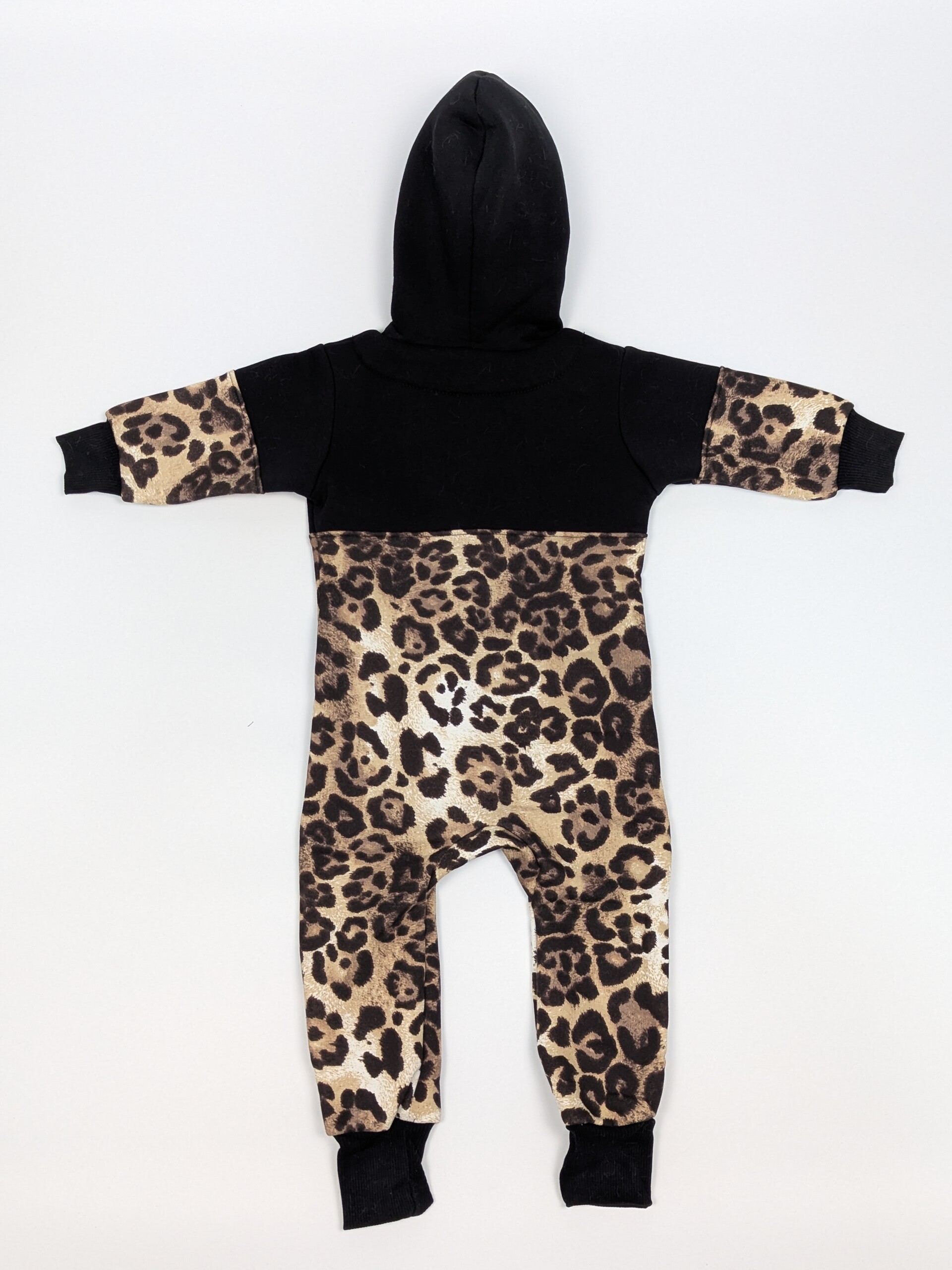 Ромпер комбінезон леопардовий тринитка пеньє на флісі ззаду