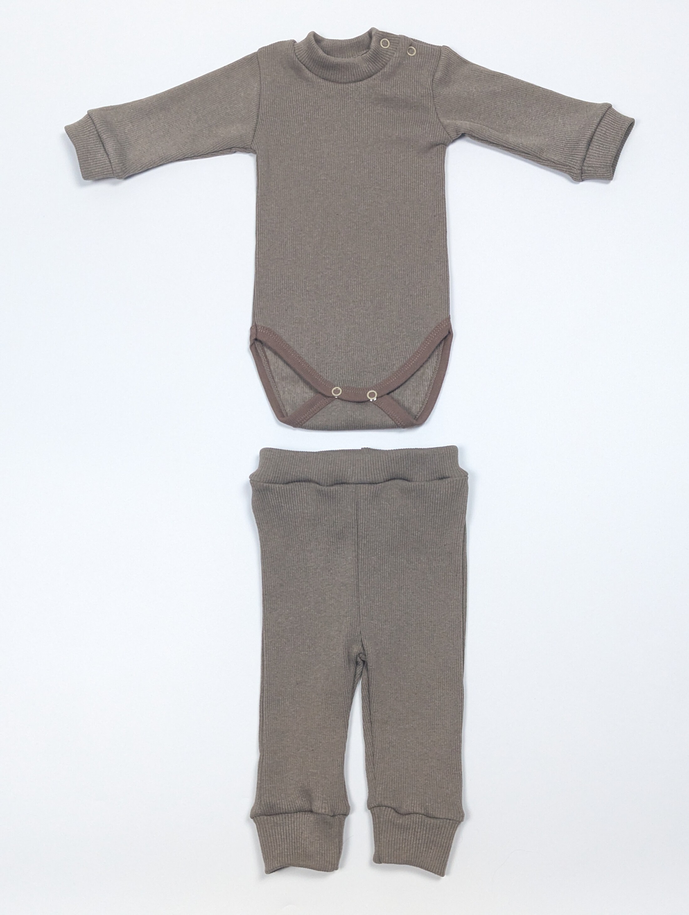 Комплект коричневий кашкорсе начіс: кофта та штані