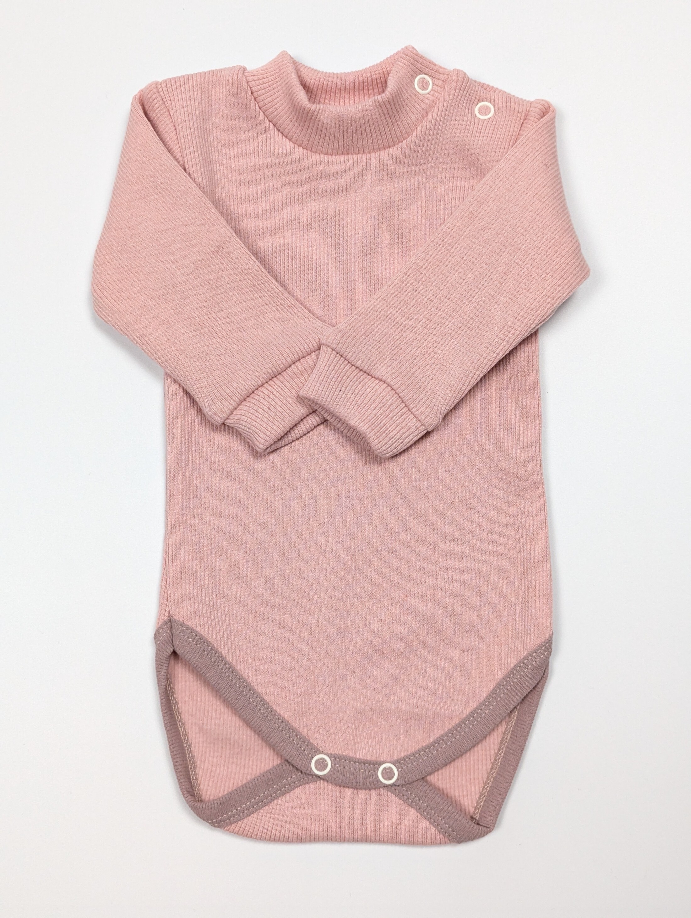 Боді для дівчаток рожевий бавовна, еластан зі складеними рукавами