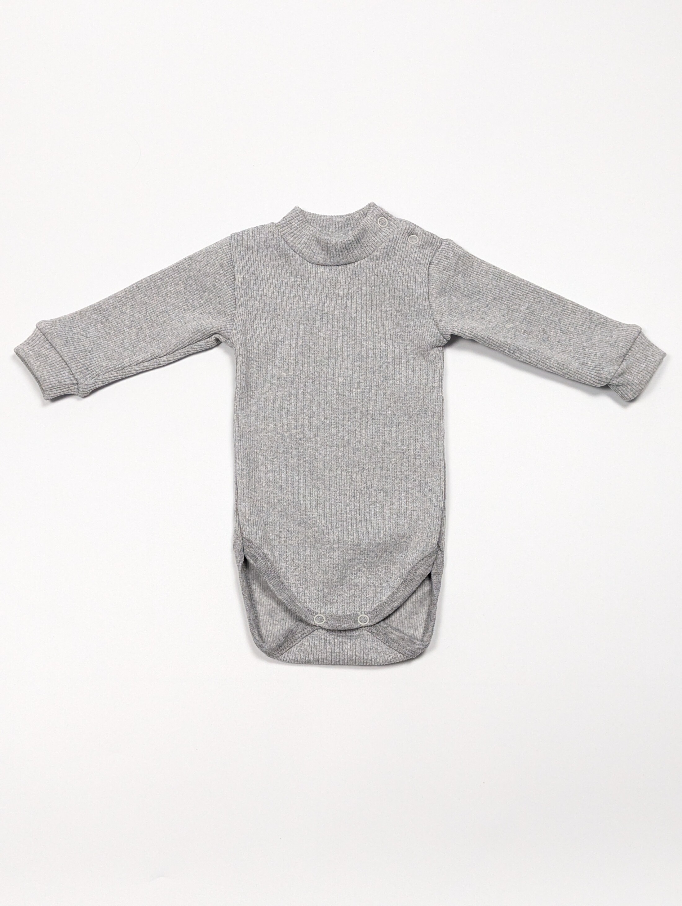 Боді унісекс сірий бавовна, еластан