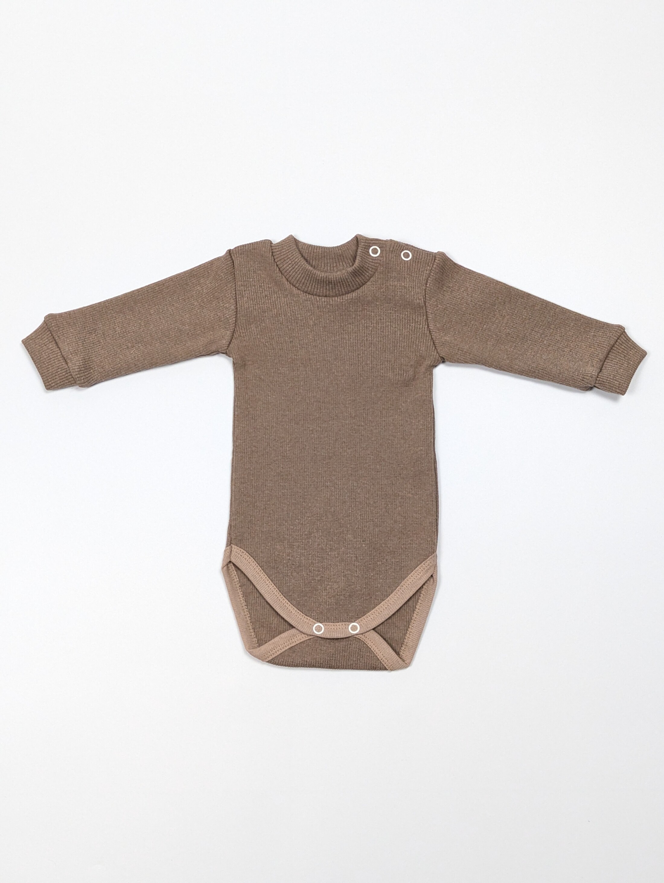 Боді унісекс коричневий бавовна, еластан