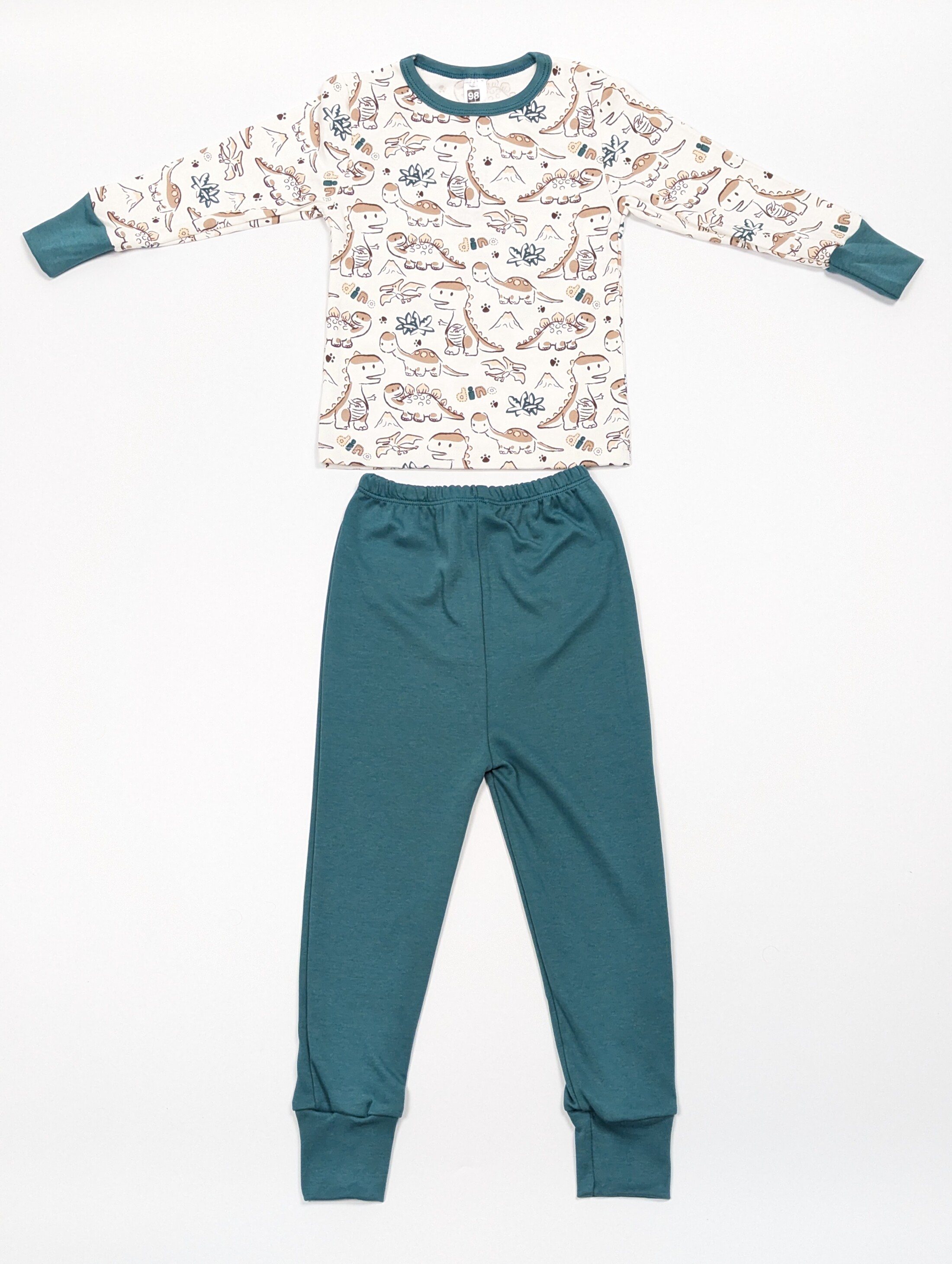 Піжама з динозаврами для хлопчиків, інтерлок.