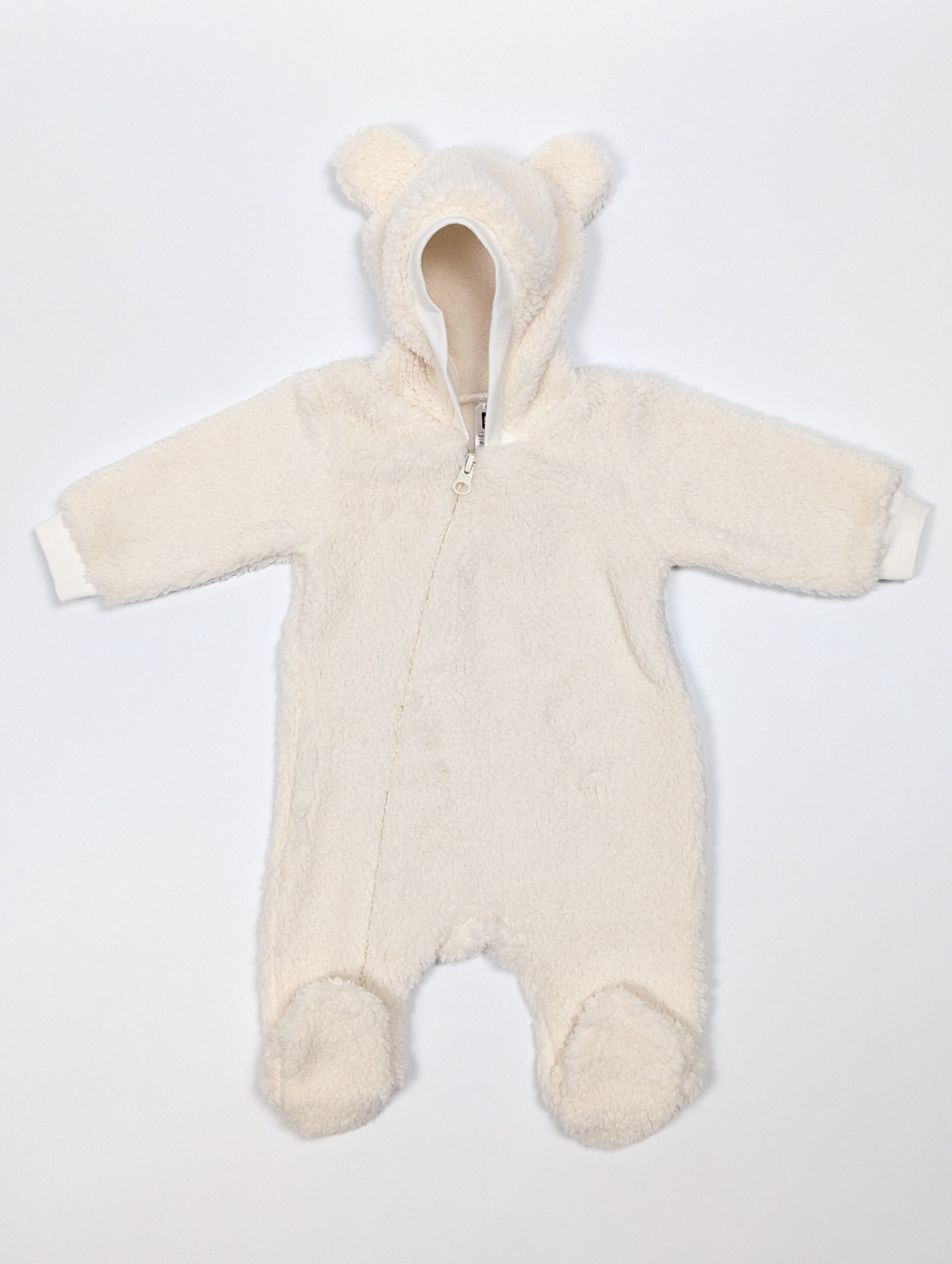 Комбінезон молочний з вушками, велсофт