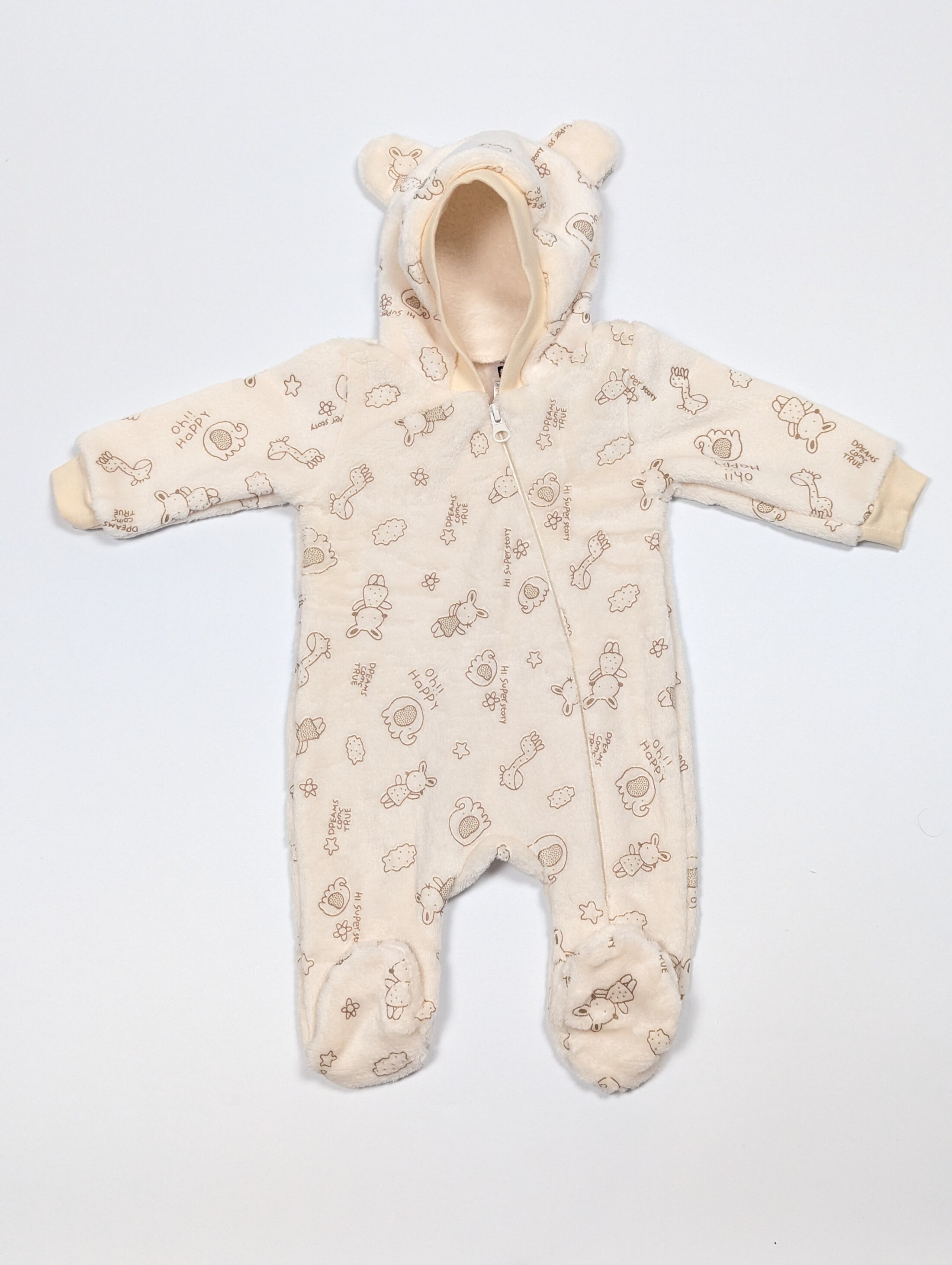 Комбінезон молочний з іграшками для немовлят велсофт