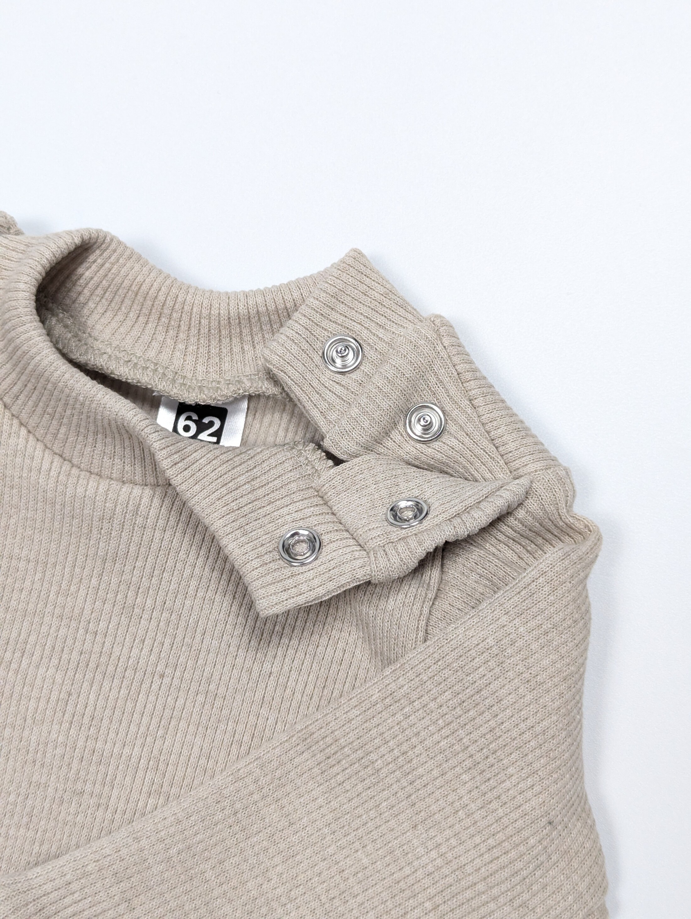 Боді-гольф унісекс бежевий, кашкорсе, начіс застібки