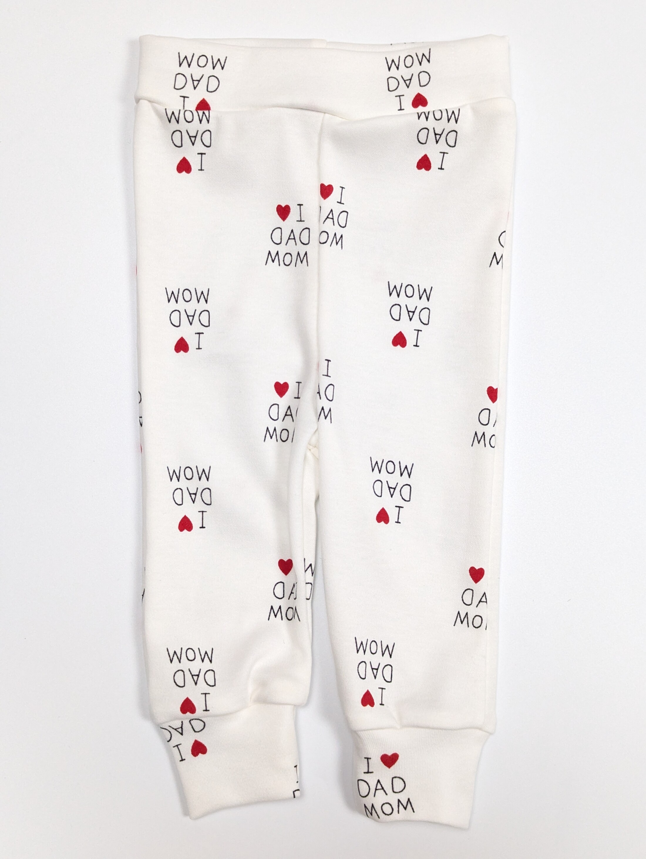 штанці з комплекту молочного I love dad and mom